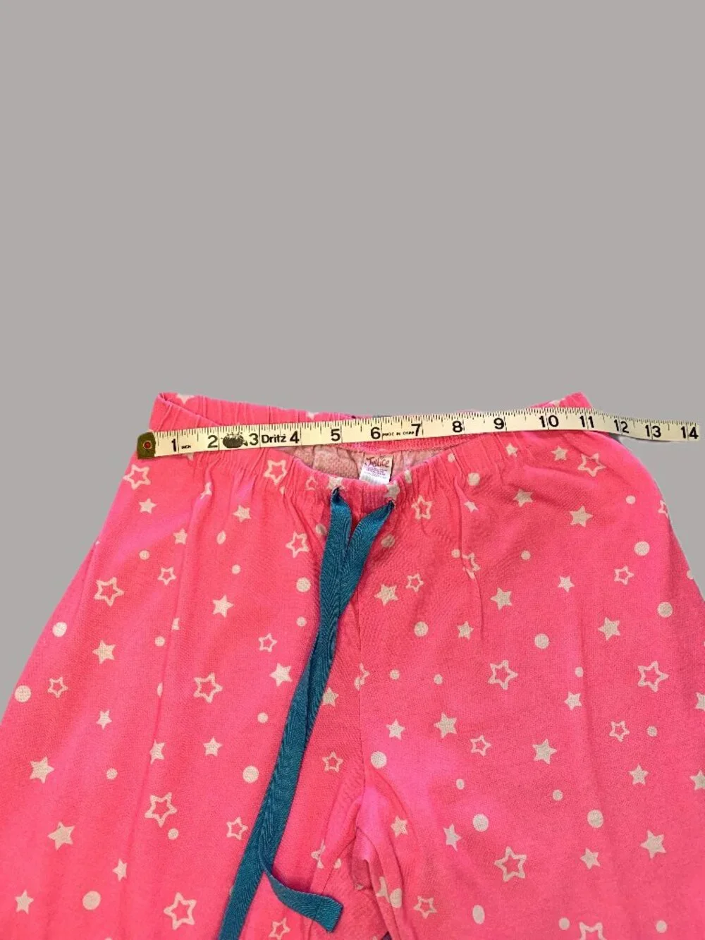 4 Piece Girls Pajama Set Short Sleeves/Pants Justice/SO Size 10/12 Pink Blue